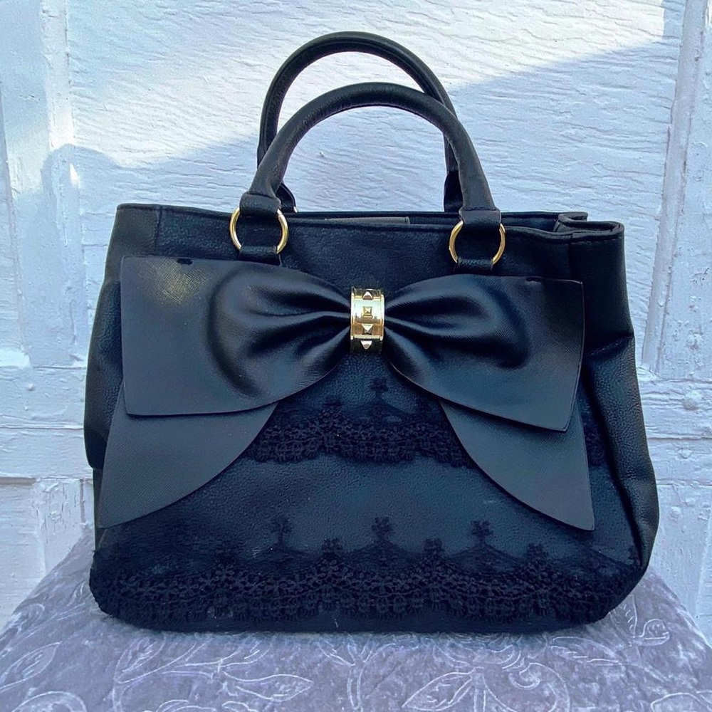 Black Lace Betsey Johnson Crossbody Purse